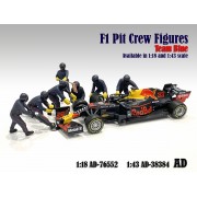 AD-38384 1:43 F1 Pit Crew Figure - Set Team Blue (Set 1)